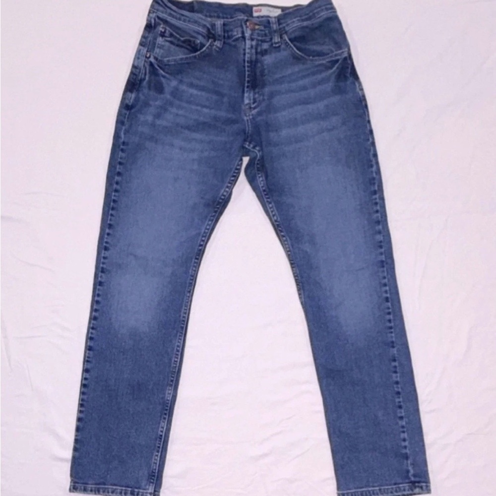 Wrangler Athletic Fit Straight Blue Stretch Denim Men's Jeans